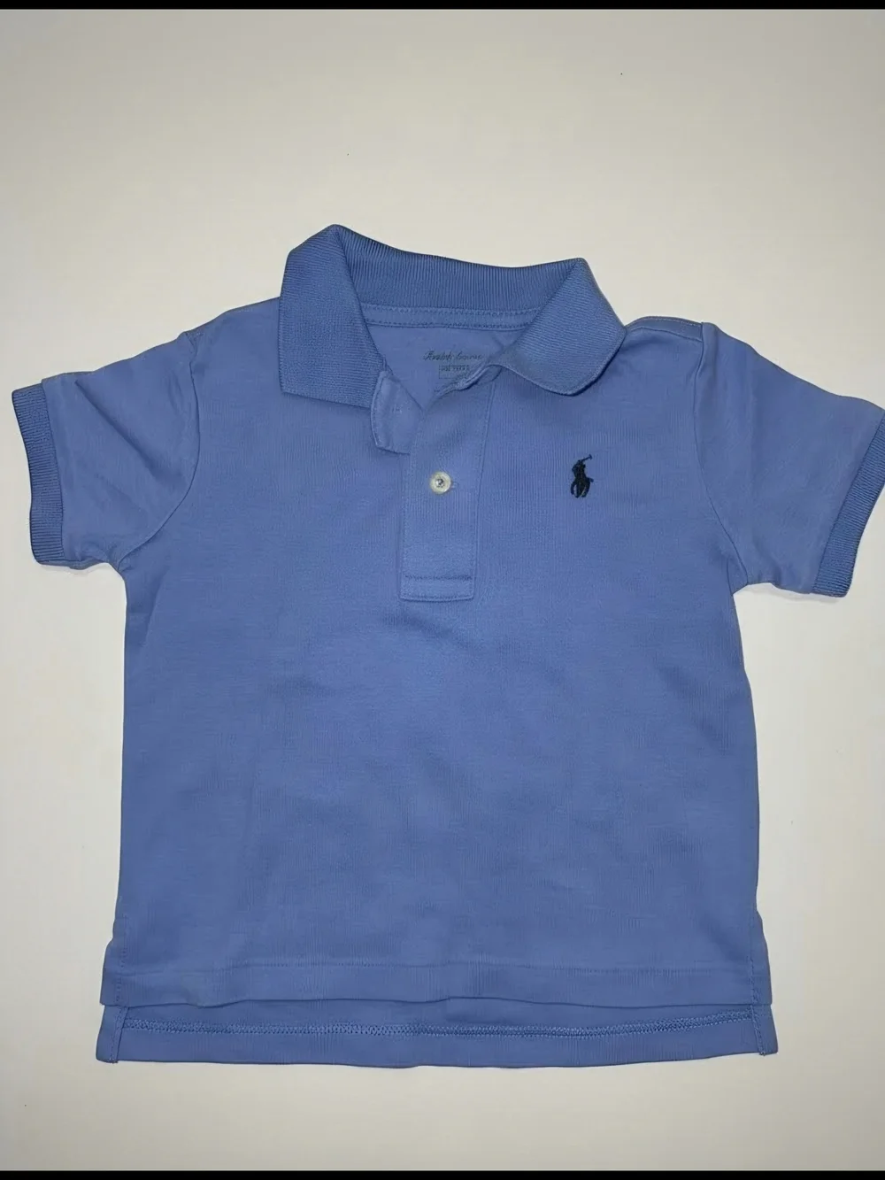 Ralph Lauren Light Blue Boys Polo with Navy Pony